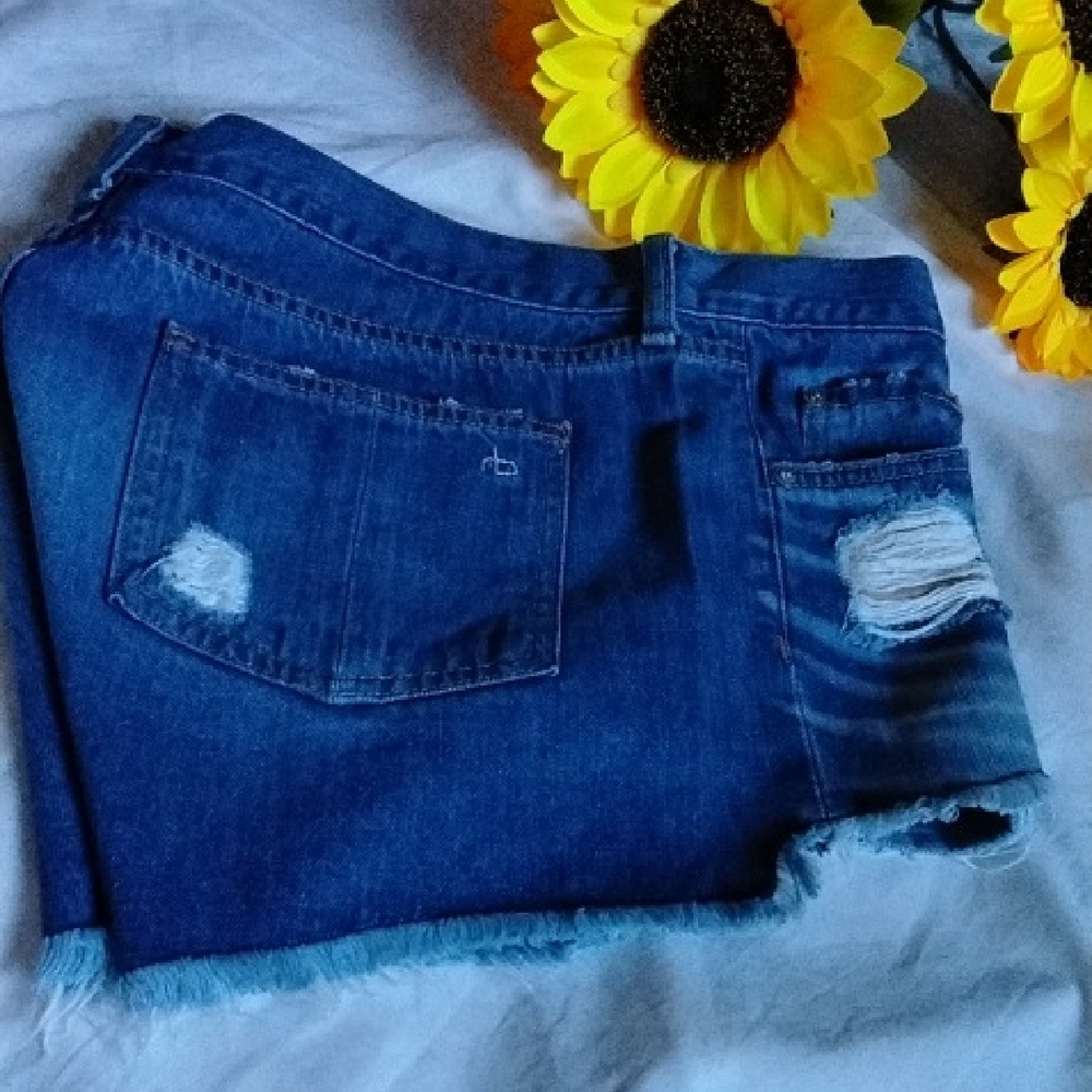 Rag & Bone Blue Distressed Jeans